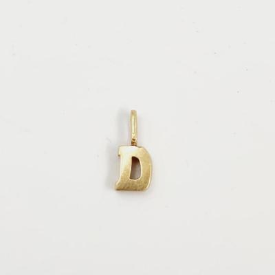 14K GOLD "D" PENDANT