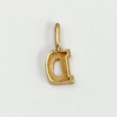 14K GOLD "D" PENDANT