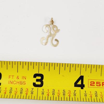 JCM 14K GOLD "K" PENDANT