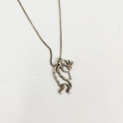 . 925 & STERLING KOKOPELLI PENDANT & NECKLACE