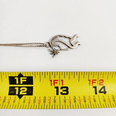 . 925 & STERLING KOKOPELLI PENDANT & NECKLACE