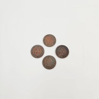 4 - 1896 INDIAN HEAD PENNIES