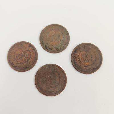 4 - 1896 INDIAN HEAD PENNIES