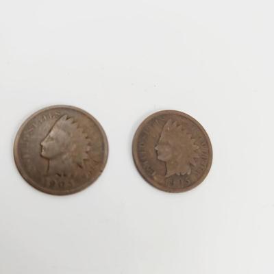 2 - 1905 INDIAN HEAD PENNIES
