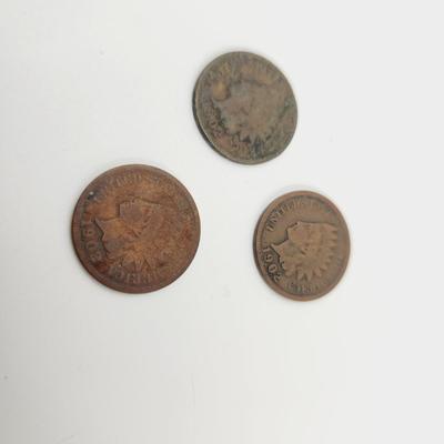 3 - 1905 INDIAN HEAD PENNIES