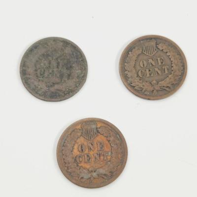 3 - 1905 INDIAN HEAD PENNIES