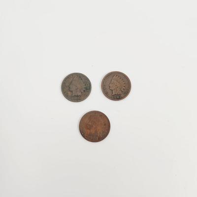 3 - 1905 INDIAN HEAD PENNIES
