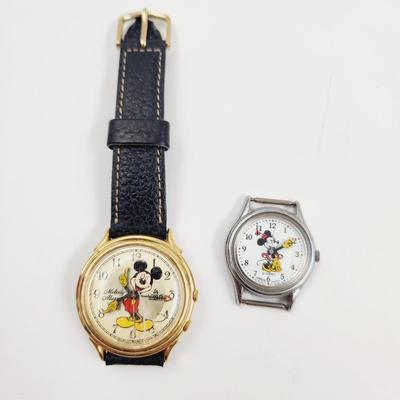 VINTAGE MICKEY & MINNIE WATCH PIECES