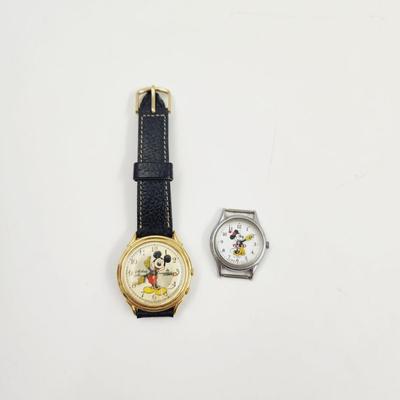 VINTAGE MICKEY & MINNIE WATCH PIECES