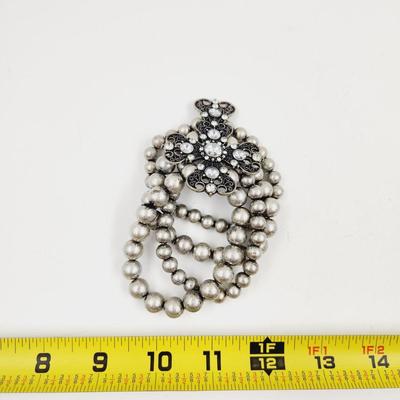 CROSS BEADED STRETCHY BRACELET