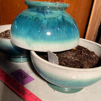 3 matching planter bowls Terra Cotta