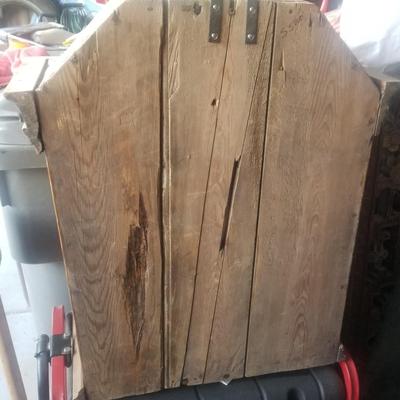 Antique pine hanging cupboard