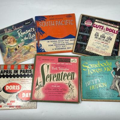 Lot of Collectible Vintage 45 RPM Records Doris Day, Musicals, & More