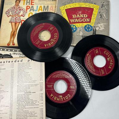 Lot of Collectible Vintage 45 RPM Records My Fair Lady, Doris Day, Band Wagon, & More