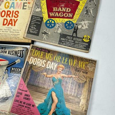 Lot of Collectible Vintage 45 RPM Records My Fair Lady, Doris Day, Band Wagon, & More