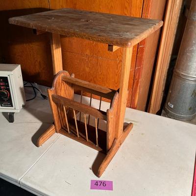 Oak magazine rack