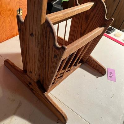 Oak magazine rack