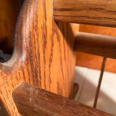 Oak magazine rack