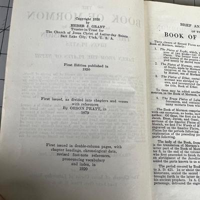 1920 Book of Mormon 