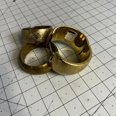 3 Brass Bracelets 