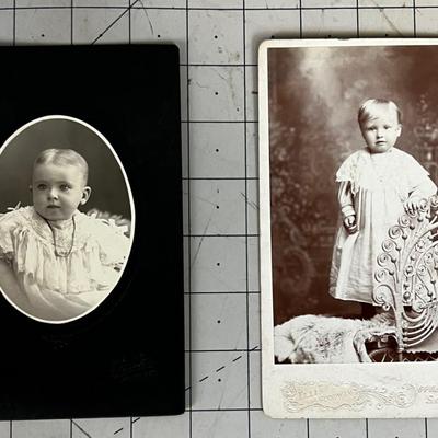 2 Antique Cabinet Cards, Photographs 