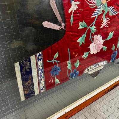 Kimono Framed Mounted in Glass 