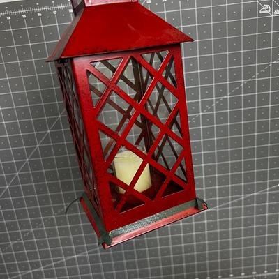 Candle Lanterns (Mismatched; Brown and Red) 