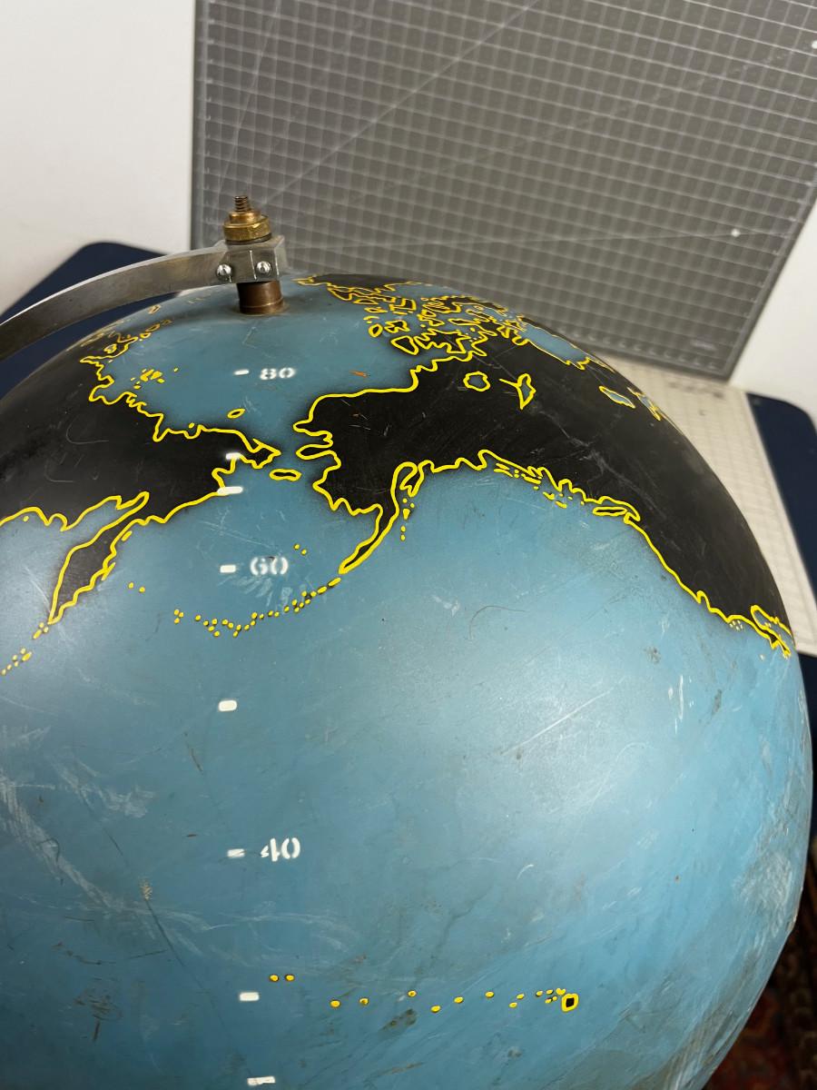 60s ビンテージDENOYER GEPPERT社製 地球儀 アメリカン雑貨 Large 1966 Vintage World Globe, Denoyer-geppert, Vintage