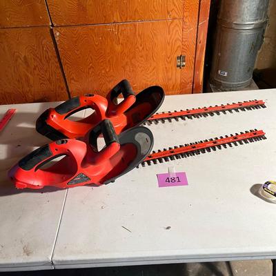 Lot of 2 Electric Hedge Trimmers