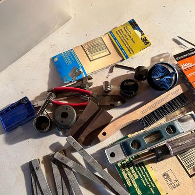 Flat of tools & hardware