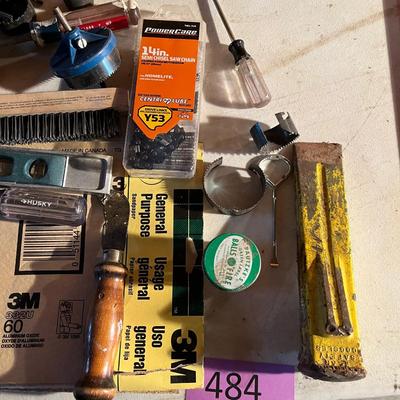 Flat of tools & hardware