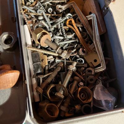 Tool box with hardware
