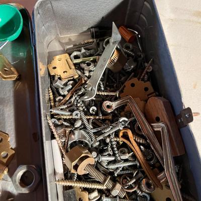 Tool box with hardware