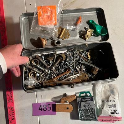 Tool box with hardware