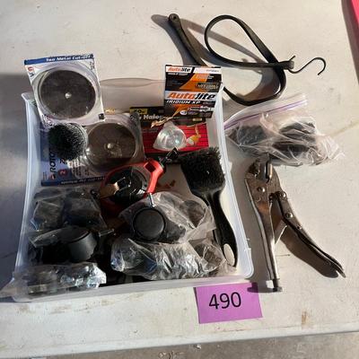 Flat of tools & hardware