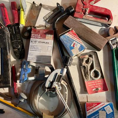 Flat of tools & hardware