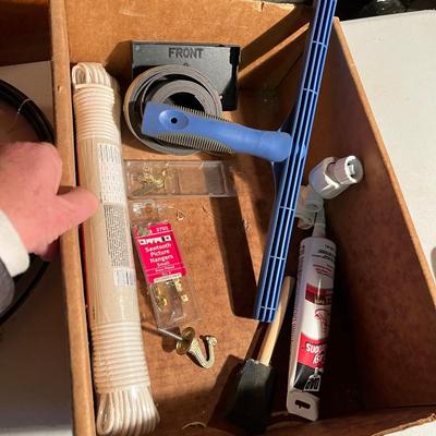Flat of tools & light