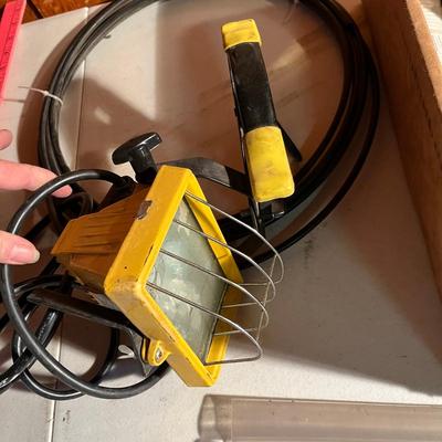 Flat of tools & light