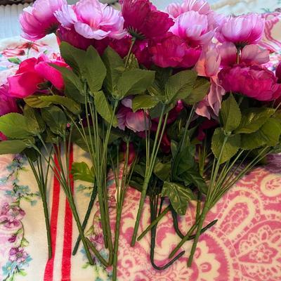 Artificial pink flowers
