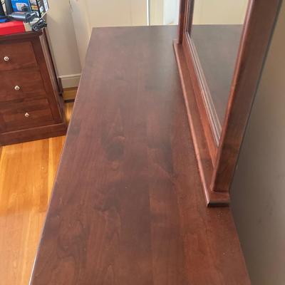 Arts and Craft Hardwood Dresser with attached mirror