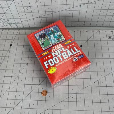 #3 SEALED Score NFL 1990 Football Series 1 Box