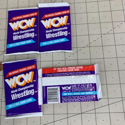 #23 4 Packs of Sealed WCW 1991 Cards