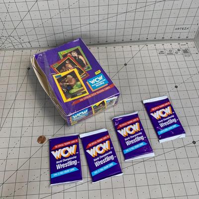 #30 Empty WCW Box and 4 Packs of 1991 WCW Cards