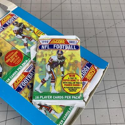#31 Opened Box of Score 1990 Series 2 NFL Football Cards