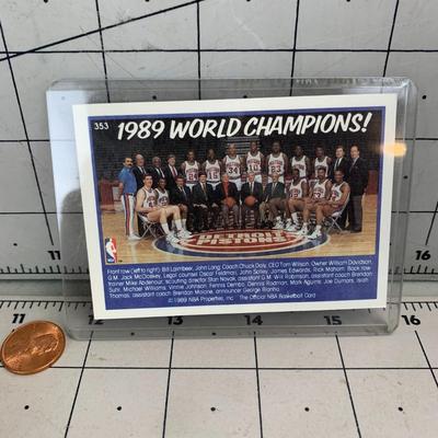 #70 Detroit Pistons 1989 World Champions NBA Hoops Card