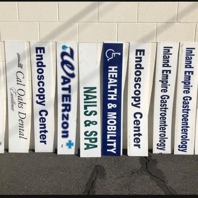 Lot of Plastic Signs