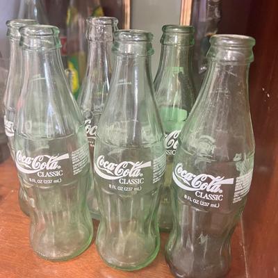 Lot of 6 Vintage Coke Bottles