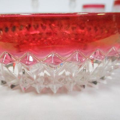 Indiana Glass Diamond Point Ruby Red