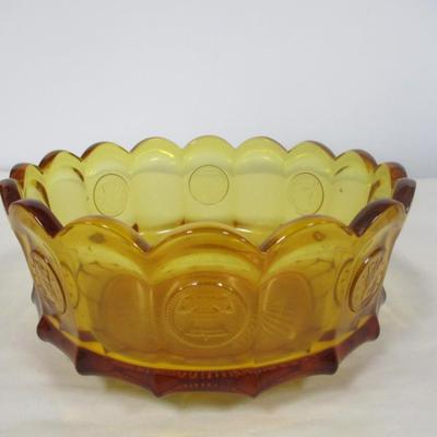 Fostoria Amber Glass Coin Dishes
