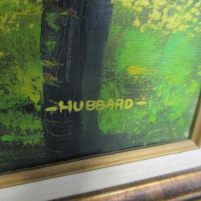 Seaside Painting On Canvas By Hubbard